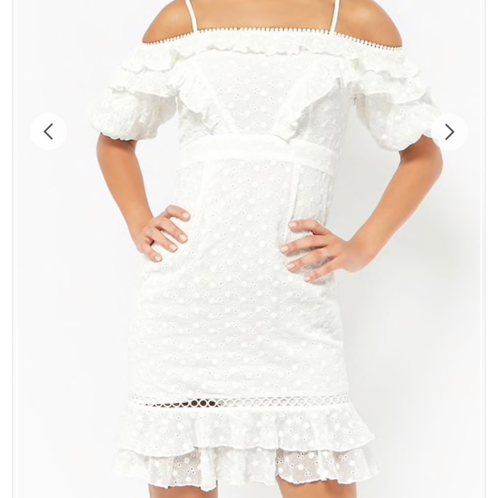 Forever21 White Eyelet Dress